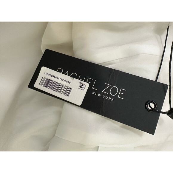 RACHEL ZOE cream cropped ruched gauze sleeveless top size 4 - Picture 9 of 12